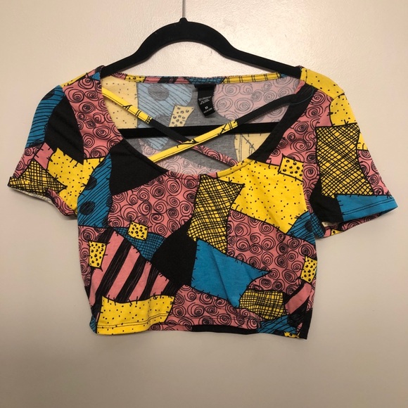 Disney Tops - Disney nightmare before Christmas crop top XS